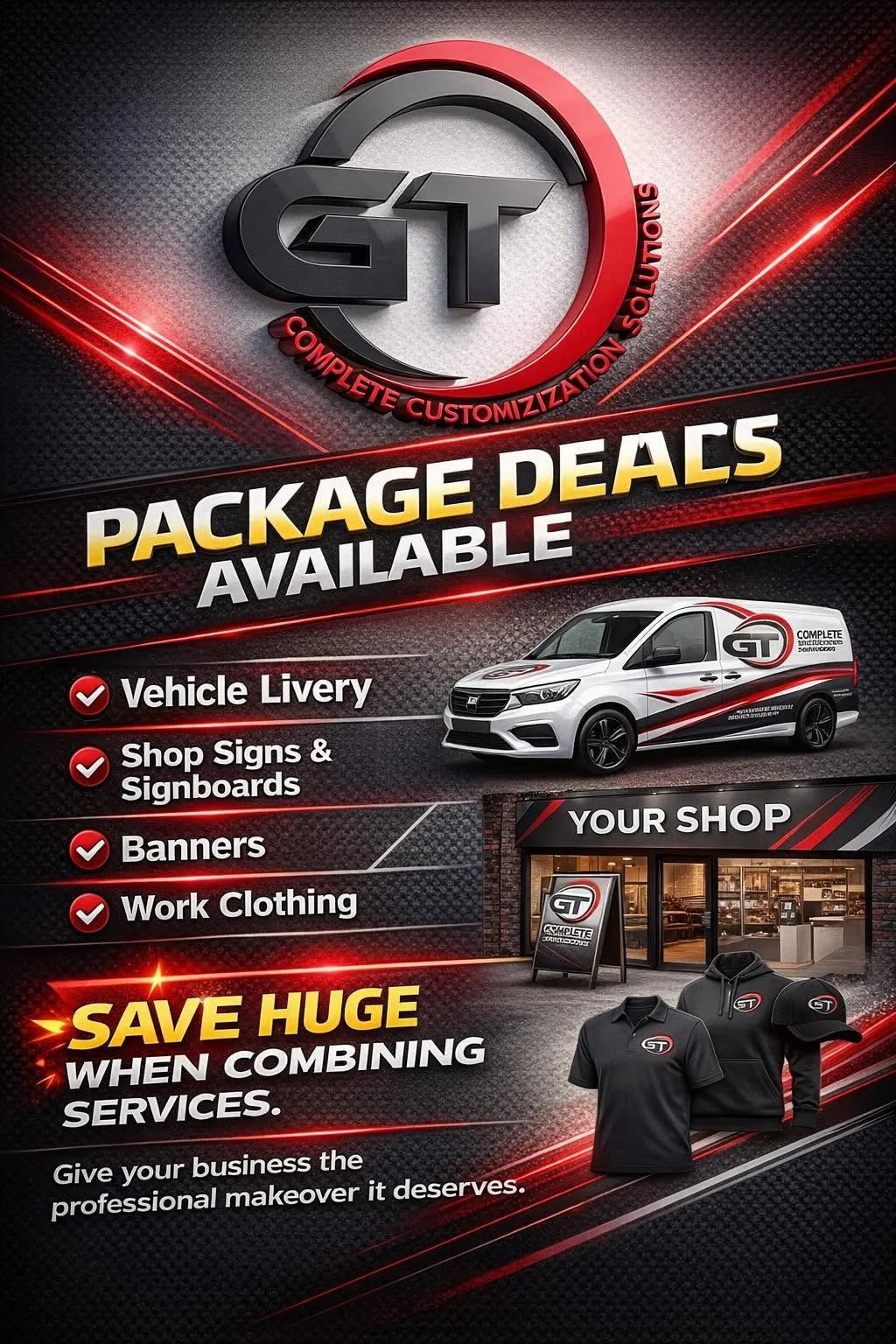 Grampian Tints & Coatings business package deals for vehicle livery, signs, banners and work clothing